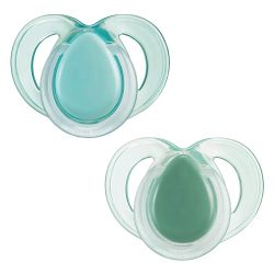 TOMMEE TIPPEE Ортодонтични залъгалки Night Time 6–18м, тъмно зелено, 2 бр.Код: TT.0279