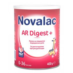 NOVALAC AR Digest + Мляко за кърмачета при регургитация/Повръщане на малко количествомляко/ 0-36м. 400г