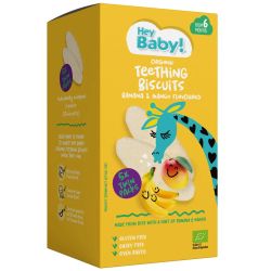 HEY BABY Био бисквитки бебешки БАНАН и МАНГО 5 x 4.2гр.