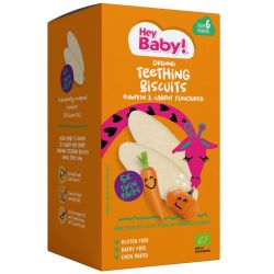 HEY BABY Био бисквитки бебешки ТИКВА И МОРКОВ 5 x 4.2гр.