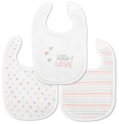 LORELI Бебешки текстилен лигавник NATURAL 3бр.с велкро ЗА МОМИЧЕ, 10260290003