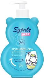 ЗДРАВЕ БЕБЕ Измивен гел за коса и тяло  с D-pantenol аромат на момина сълза 250мл.