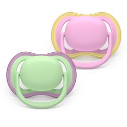 Philips AVENT Ultra Air 6-18м ортодонтични залъгалки едноцветни,  2 бр..0649.001