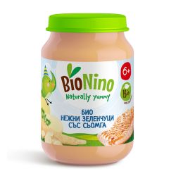 BIO NINO Био пюре Зеленчуци със сьомга 6м+ 190г