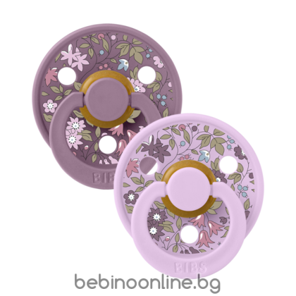  BIBS Liberty COLOUR Chamomile Lawn - Violet Sky Mix, 2 бр. Биберони 6-18 месеца /12012101/