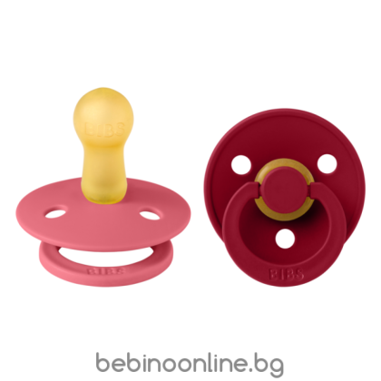 BIBS COLOUR, Coral/Ruby, 2 бр. Биберони 0-6 месеца/110254/