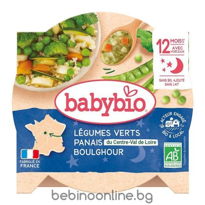 BABYBIO БИО Зеленчуково меню Пащърнак и Булгур 12+ м. 230 г