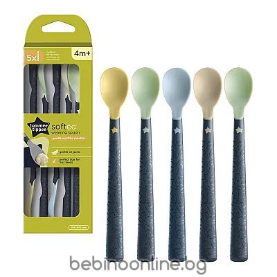 Комплект лъжици с мек връх Tommee Tippee, 5 броя  0210