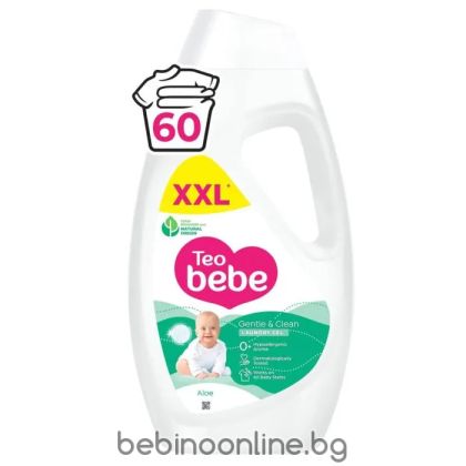 ТЕО БЕБЕ Gentle & Clean Aloe Течен перилен препарат с алое 2.7 л./60 пранета