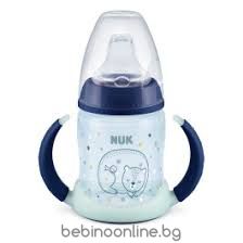 NUK First Choice Шише за сок със силиконов накрайник 150 мл NIGHT  215.326