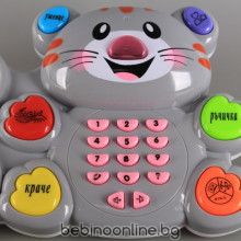 ВЕГА ТОЙС Бебешко играчка- музикално Телефонче Коте Лъки с български език  код 9317