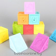 ВЕГА ТОЙС Бебешка  играчка Гумени кубчета и пирамидки  код 200299512