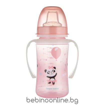 CANPOL  Тренировъчна чашка със светещи дръжки PP EasyStart 240 мл Екзотични животни код: 35/208