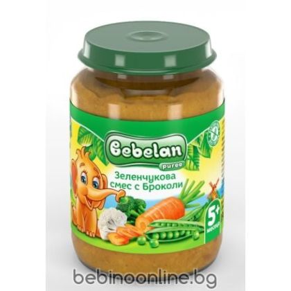 BEBELAN PUREE Бебешко пюре Зеленчуково асорти  5+ мес. 190г. код 7189