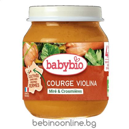 BABYBIO БИО ЗЕЛЕНЧУКОВО ПЮРЕ след 4 месец ТИКВА „ЦИГУЛКА“