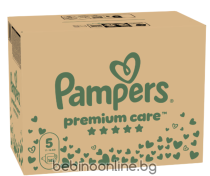 Pampers Premium Care –Еднократни  пелени, Размер   5 ( 11-16 кг) 148 бр. /КАШОН