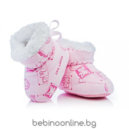 ATTRACTIVE BABY Меки бебешки ботушки -пантофки РОЗОВ Модел:BFU039