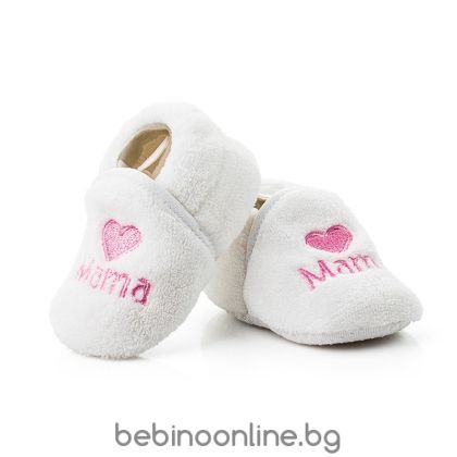 ATTRACTIVE BABY Меки бебешки буйки -пантофки МАМА/ТАТЕ  Модел:BFU008