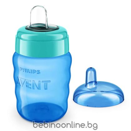 Philips AVENT Чаша за лесен преход без дръжки 260 мл, 9м+, синя 0489.003