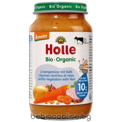  HOLLE Деметер зеленчуково пюре с телешко месо и леща 220г  210693