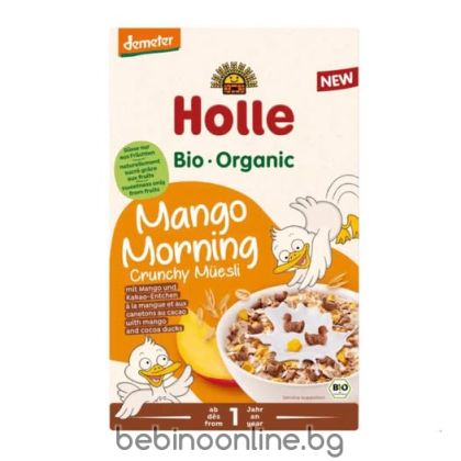 HOLLE BIO  Деметер хрупкаво пълнозърнесто мюсли манго 200г 12м+  210761