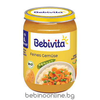 BEBIVITA  БИО Бебешко пюре Различни зеленчуци 190 г.  12601
