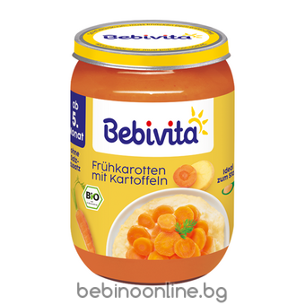 BEBIVITA БИО Бебешко пюре Бейби моркови с картофи 190г.  12600