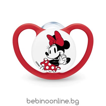 NUK PM Залъгалка силикон + кутийка 6-18 м 1 бр. AIR МИКИ ЧЕРВЕНА 176.363