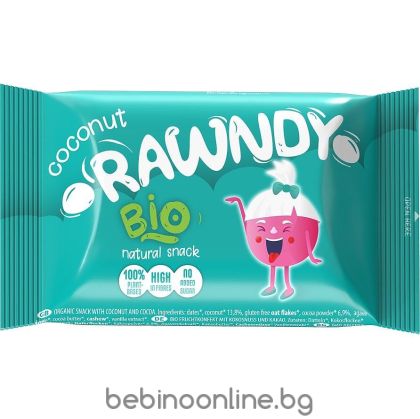 RAWNDY Био десерт кръгъл  Кокос и какао , 26 г.