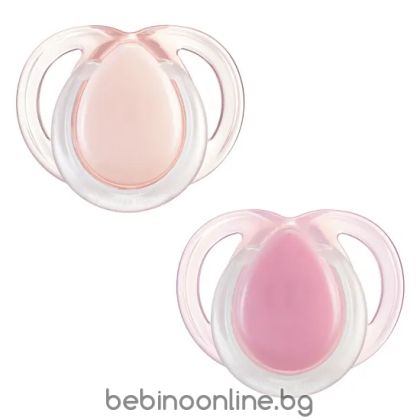 TOMMEE TIPPEE Ортодонтични залъгалки Night Time розово, 2 бр.0-6м    0277