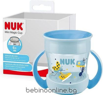 NUK  Чаша mini Magic Cup 360 градуса 160мл.  6м.+ 255.605