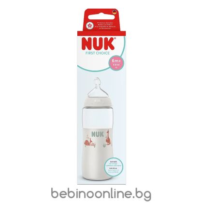 NUK First Choice РР Шише Temperature control 360мл. силикон 6-18мес., р-р XL, Кенгуру 217.004