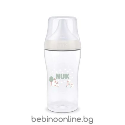 NUK PM Шише TEMPERATURE CONTROL PP 3+м. 260 мл с декорация ОВЦА 