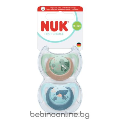 NUK FC Залъгалка силикон + кутийка 18м+ 2 бр. КОСТЕНУРКА/КИТ 177.246