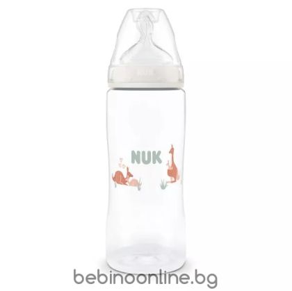 NUK First Choice РР Шише Temperature control сил.биб. 6-18мес., р-р XL, 360мл.декорация Кенгуру 217.004