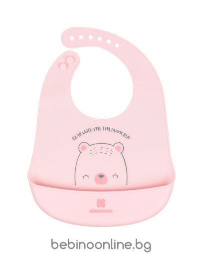 KIKKA BO Лигавник силиконов Bear with me розов 31303030042