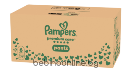 Pampers Premium Care –Еднократни гащички, Размер 6 (13-19 кг.) 96 бр./КАШОН
