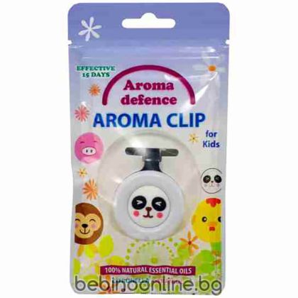AROMA DEFENCE  Aroma Defence Клипс за деца против насекоми с аромат на цитронела и здравец 100гр.