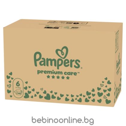 Pampers Premium Care – Еднократни пелени, Размер 6 (13–18 кг), 140 бр./кашон