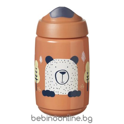 TOMMEE TIPPEE SUPERSTAR Неразл. чаша 390 мл с твърд н-к 12+м. ОРАНЖЕВА 0228