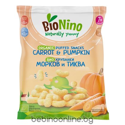 BioNino  БИО Био снакс морков и тиква 30г.
