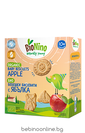 BIO NINO БИО  бебешки бисквити  с ябълка, 10 м+, 100 g