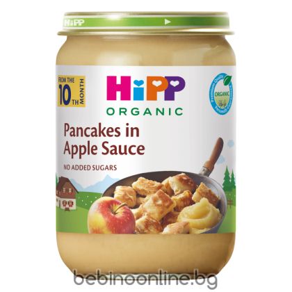 HiPP  БИО Бебешко пюре Палачинки с мус от ябълки 190г. 49002
