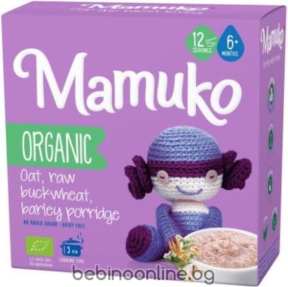  MAMUKO БИО Каша с овес, зелена елда, ечемик 6+мес. 200 г.