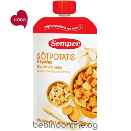 SEMPER ПАУЧ Сладък картоф и пилешко месо, 120 г. 9749