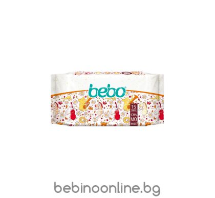 BEBO Влажни кърпички с екстракт от лайка 15 бр.