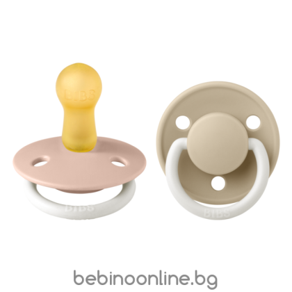 BIBS Биберони  De Lux, Blush GLOW/Vanilla GLOW, 2бр. 6-18 месеца 190216