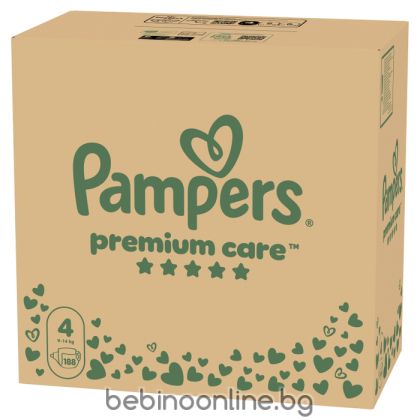 PAMPERS  Premium care пелени размер 4 (9-14 кг) Mega Saving Box 188 бр. MSB 