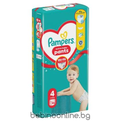 PAMPERS  Active baby -Еднократни гащички ,Размер 4 (7-14кг.), JP 54 бр./пак.