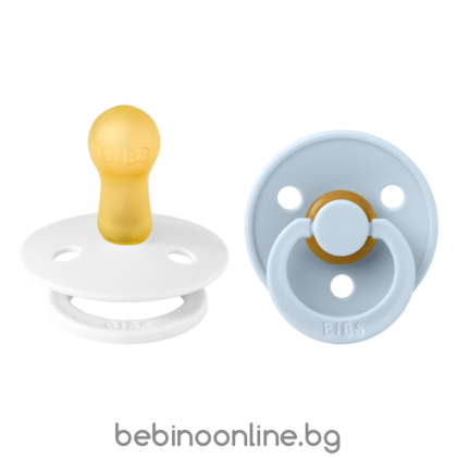 BIBS  Биберони COLOUR White/Baby Blue  2 бр.6-18 месеца 120349